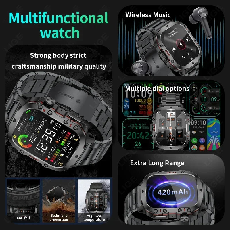 LIGE TitanForce — The Ultimate Power Smartwatch